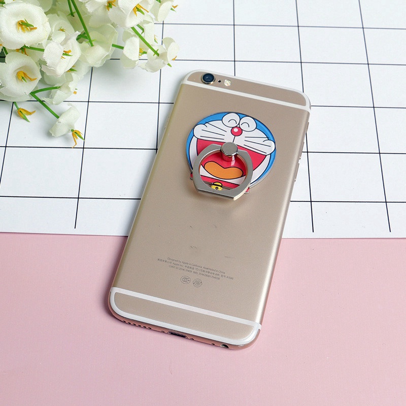 Kawaii Doraemon Cartoon Smartphone Ring Support Universal Metal Finger Ring Cute Mobile Phone Holder Stand Rings