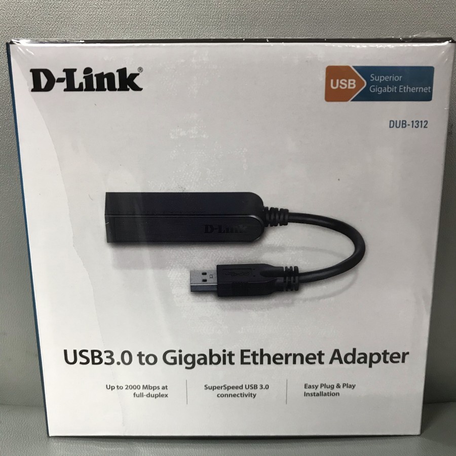 USB 3.0 to Lan D-Link DUB-1312 Gigabit Ethernet Adapter Original Resmi