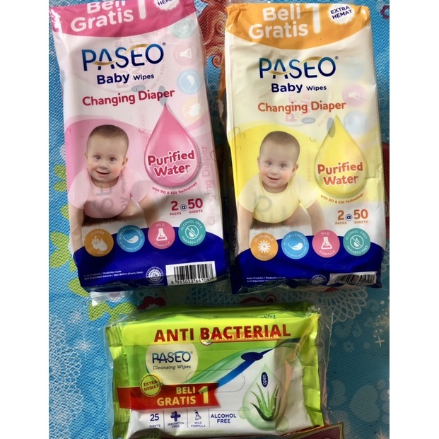 PASEO Wipes Tisu Basah Pak Isi 2 Pcs