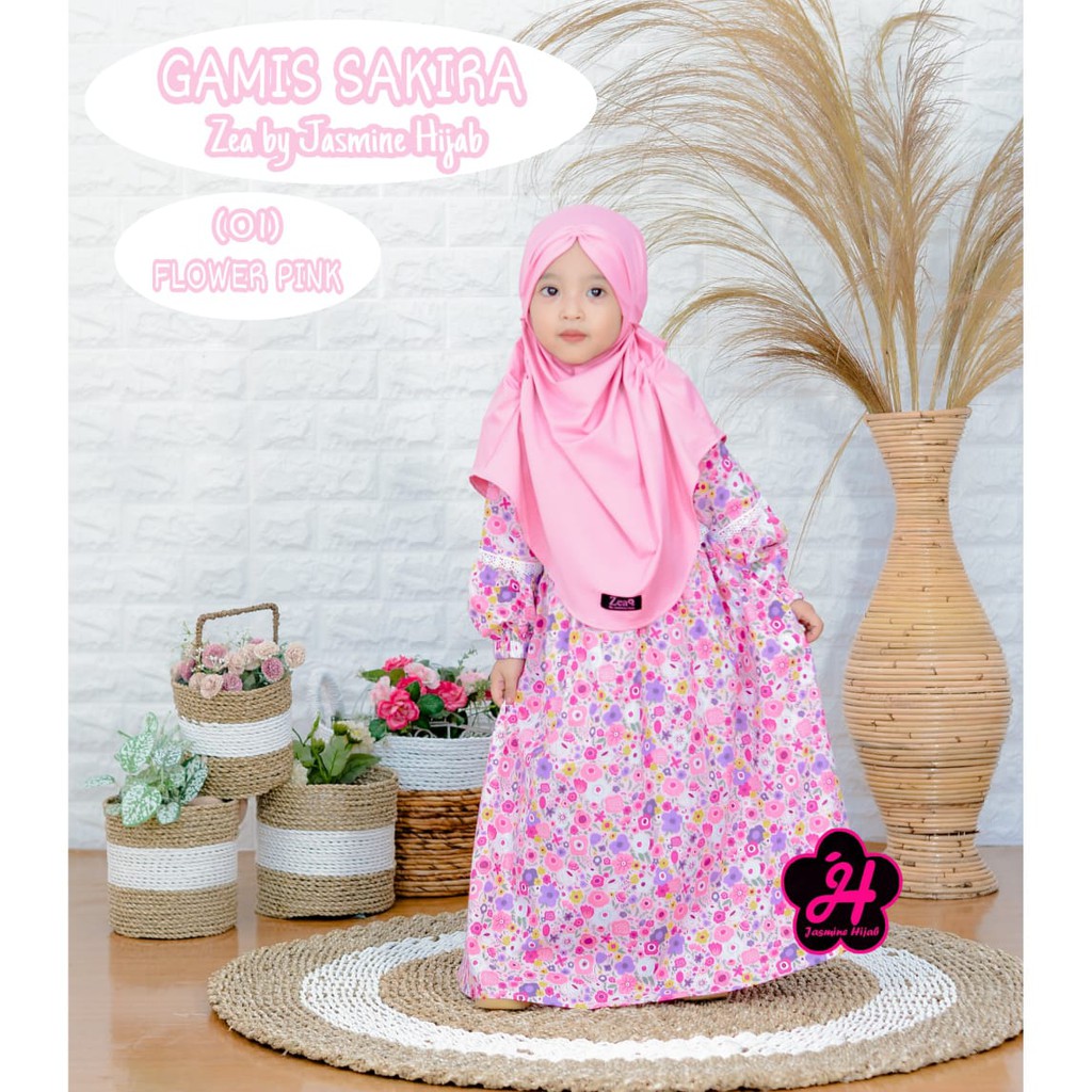 Gamis Anak Set Sakira Pink by Zea