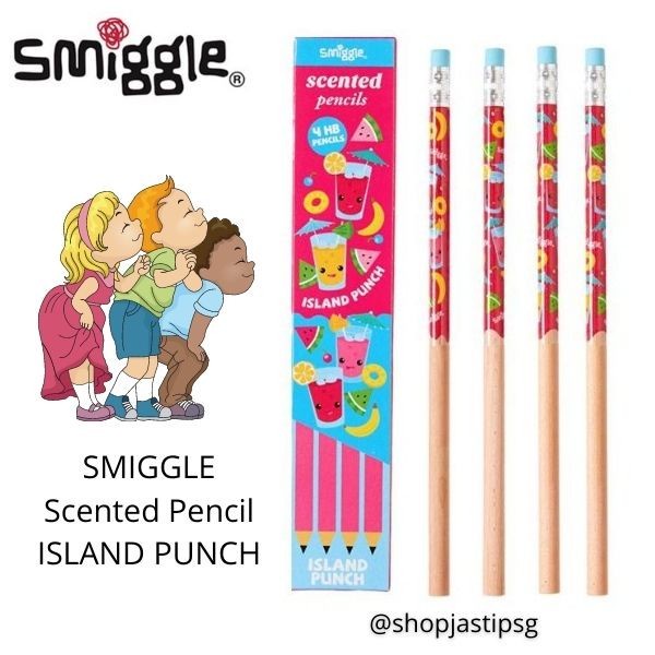 

INSTAN Smiggle Double Scented Pencil 4pc Pensil Anak Wangi 4in1 Ori