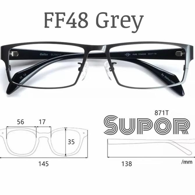 Kacamata Korea Ff48 Original Black Full Frame Kaca Mata Minus Pria