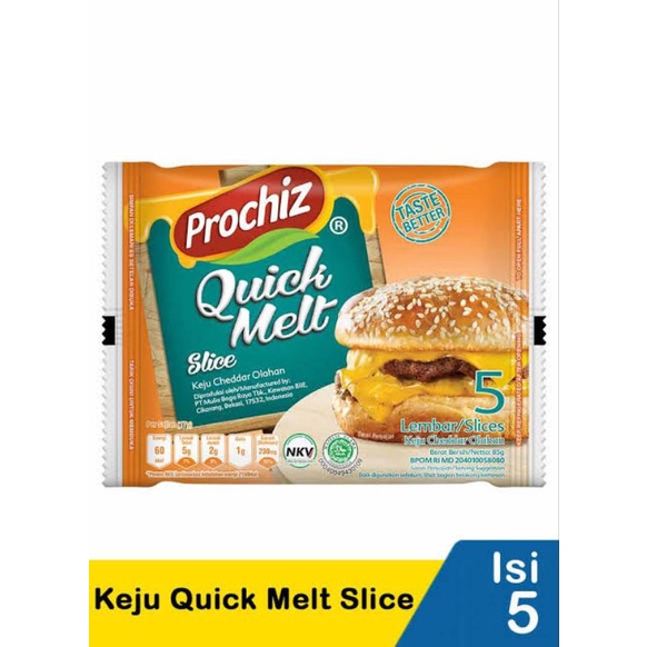 

Prochiz Quick Melt Keju Slice Isi 5's