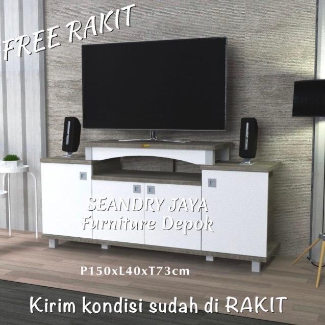 RAK TV MINIMALIS KEKINIAN/BUFET/MEJA/LEMARI/PROMO MURAH/JABODETABEK/LACI/BAGUS/SEANDRY JAYA FURNITUR