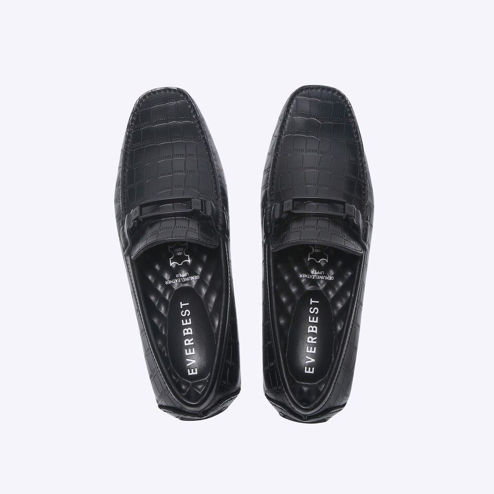 SEPATU PANSUS EVERBEST PRIA ORIGINAL LOAFER KULIT BRANDED HITAM EM78