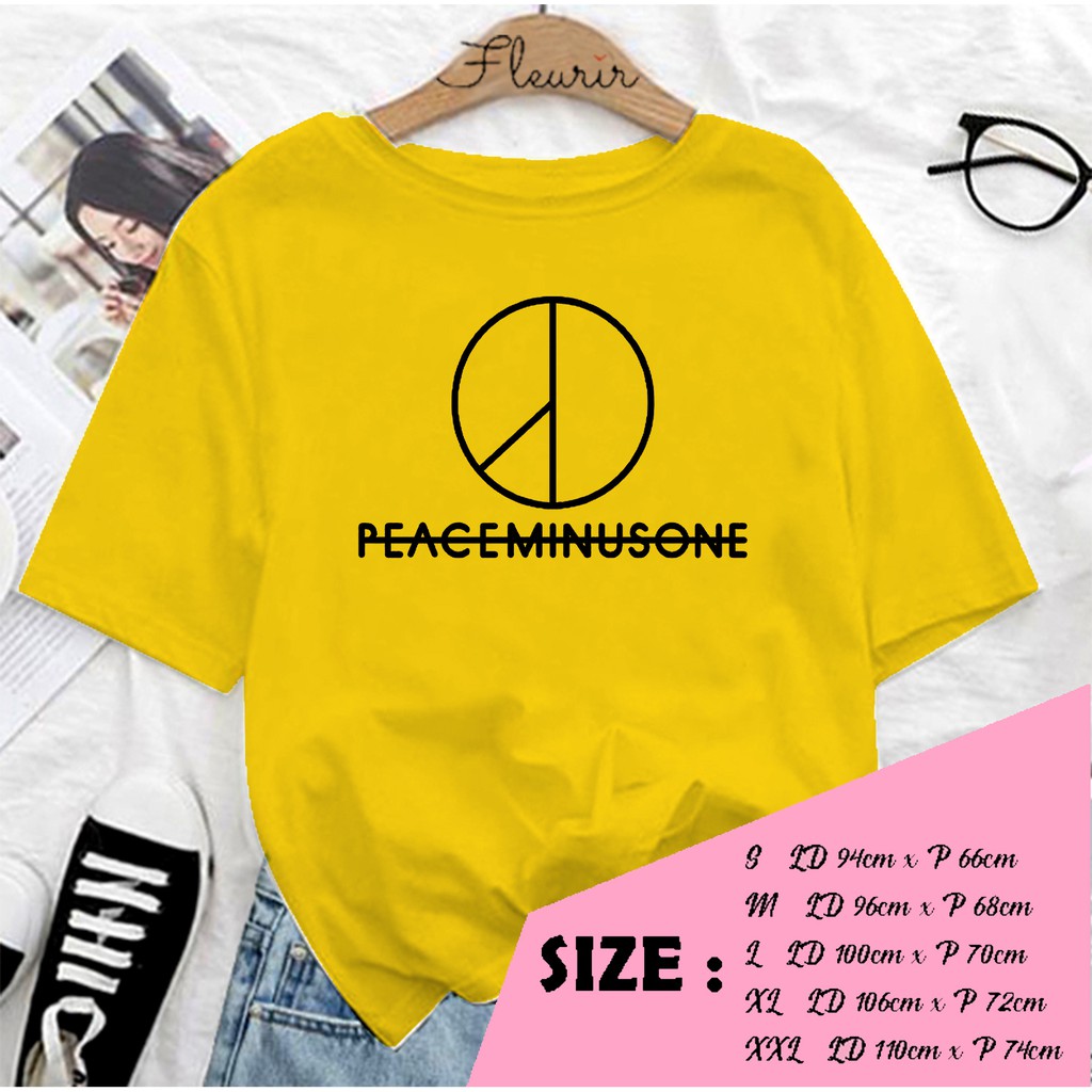 FLEURIR - KAOS PEACEMINUSONE GDRAGON KPOP KATUN KAOS OVERSIZE WANITA DEWASA