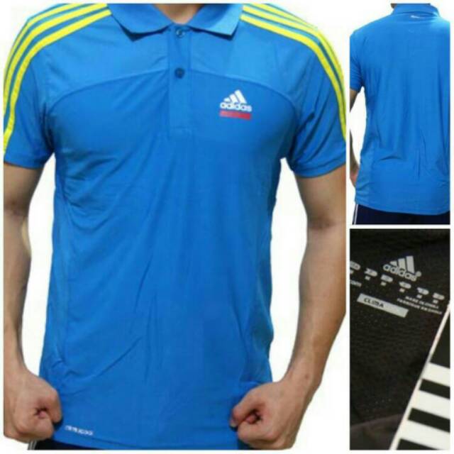 blue adidas polo