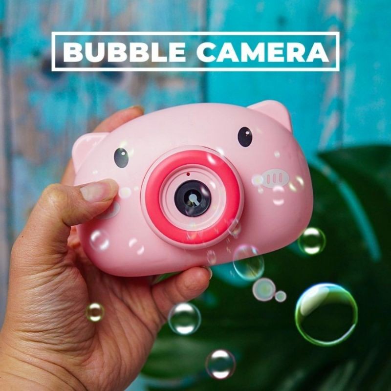 Mainan Bubble Camera Batre - Kamera Bola Air Sabun Anak Perempuan