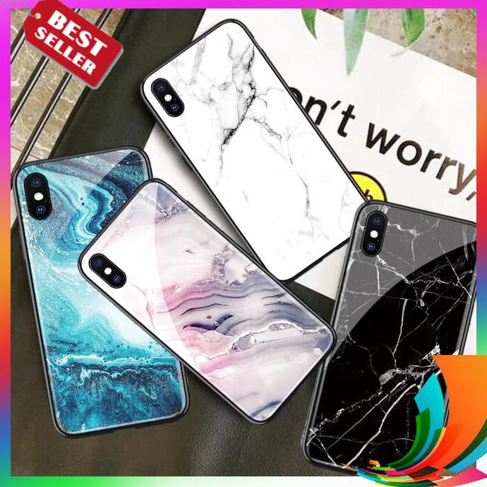 【TERBARU】 PREMIUM Case Hp Glass MOTIF MARBLE SAMSUNG GALAXY NOTE 10 PLUS