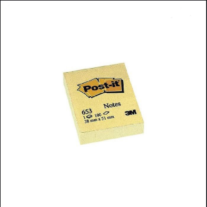 Post it 653  3M / Notes Notas 3M / 34,9 mm x 47,6 mm / Isi 100 Lembar / posit 3M 653 3M-2