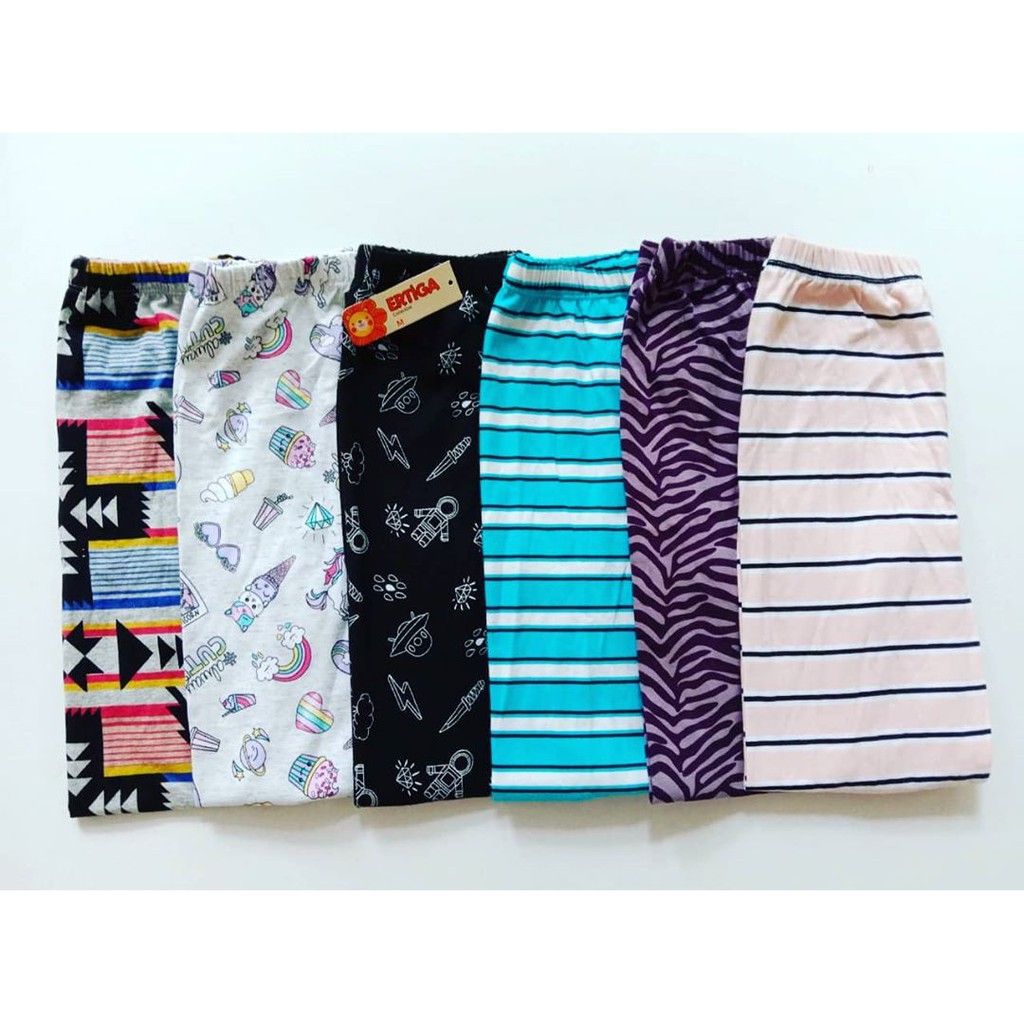 Celana Legging Anak Perempuan Motif Untuk Usia 0-14 Tahun Ukuran XS - 3XL