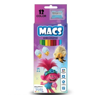 

MACS Pensil Warna film Trolls World Tour the movie 12 color pencils