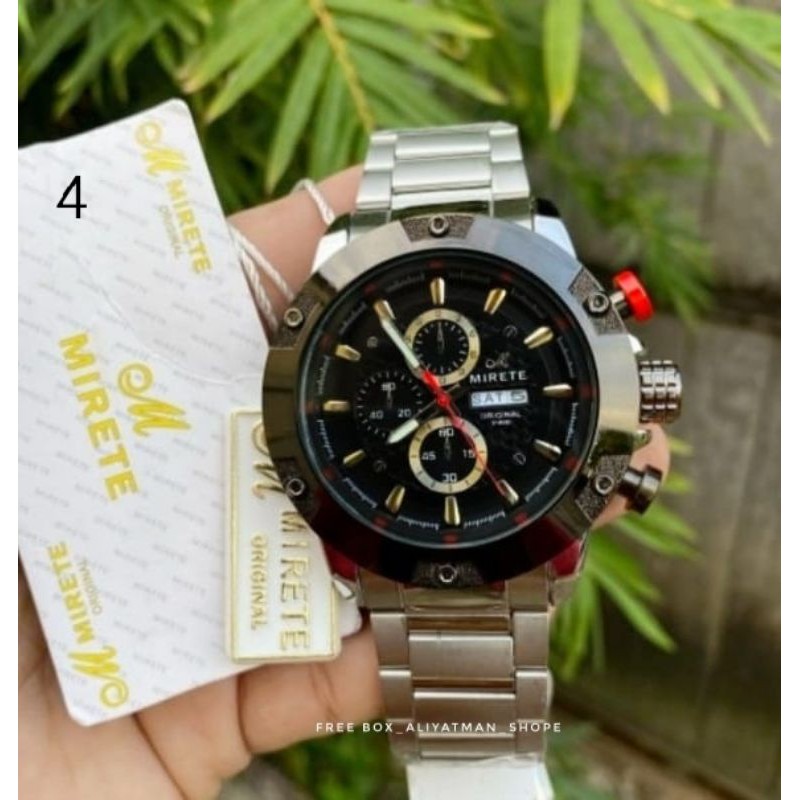 JAM TANGAN PRIA MIRETE ORIJINAL RANTAI STAINLIS STIL JAM TANGAN IMPORT MIRETE ORIGINAL WATER RESISITANT JAM TANGAN PRIA SPORTY TERBARU JAM TANGAN ORIA BESI RANTAI STAINLIS STEL TAHAN AIR COD BAYAR DI TEMPAT JAM TANGAN JAM MIRETE ORIGINAL