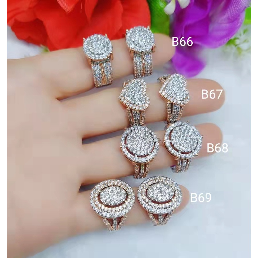 Cincin Kombinasi Permata Lapis Emas Perhiasan B66-69