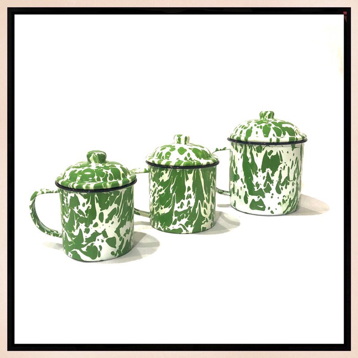 Mug / Gelas / Cangkir Enamel Jadul Blirik