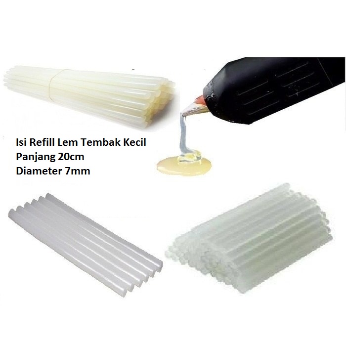 Isi Lem Tembak Kecil / Refill Lem Tembak Kecil / Refil Lem Tembak / Glue Gun Refill Isi Ulang Lem Lilin Bakar