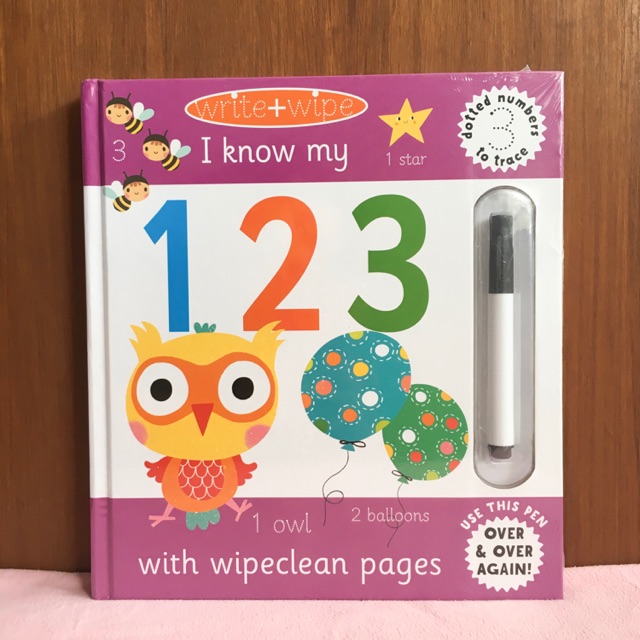 Wipeclean book untuk motorik anak.
