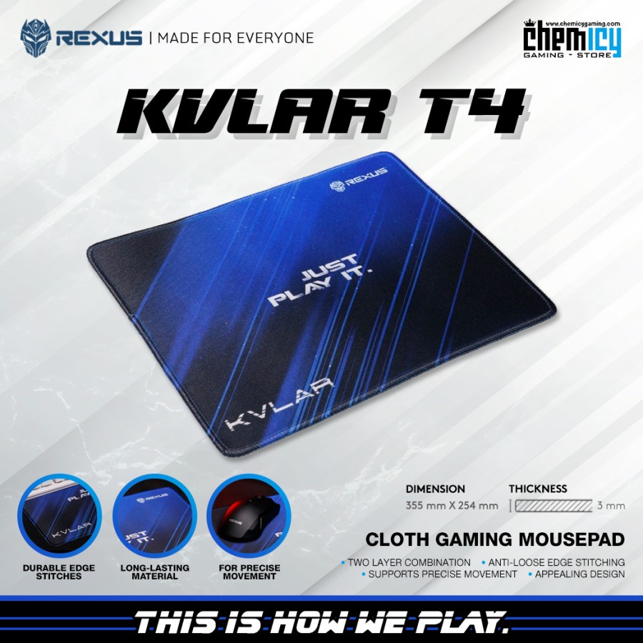 Rexus Kvlar T4 / T-4 Cloth Small Gaming Mousepad