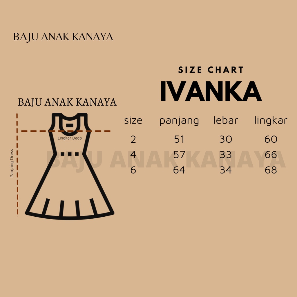 2-6TH DRESS ANAK IVANKA DRESS ANAK KATUN TOYOBO BY BAJUANAKKANAYA