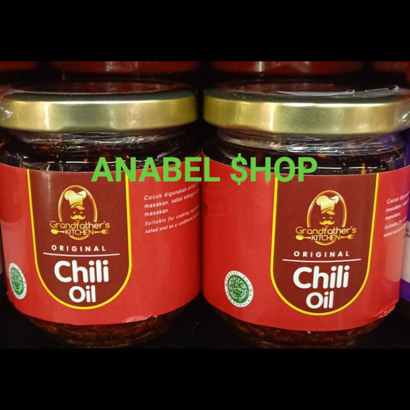 

Grandfather's Kitchen Original Chili Oil Jar Grandfather Chilli Minyak Cabe