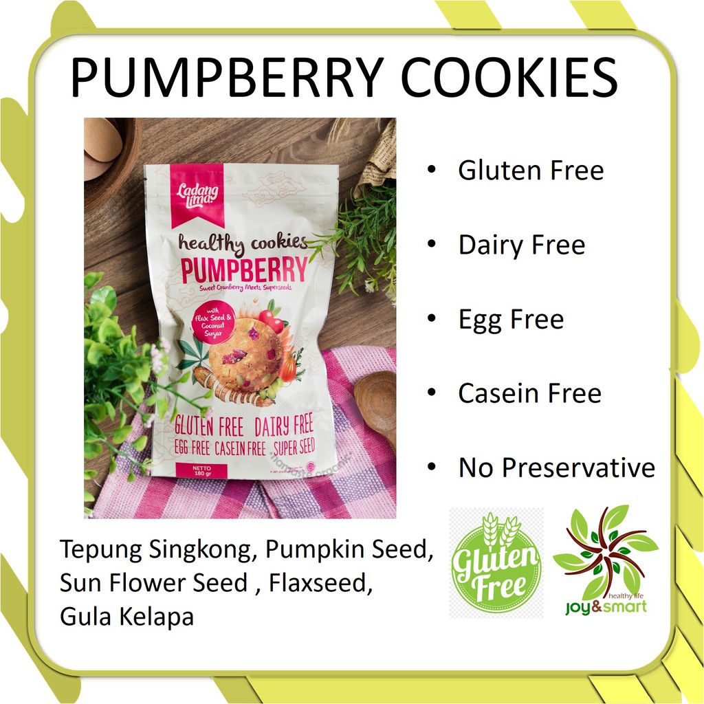 

Joy Smart Healthy Life Ladang Lima Pumpberry Cookies Gluten Free Snack