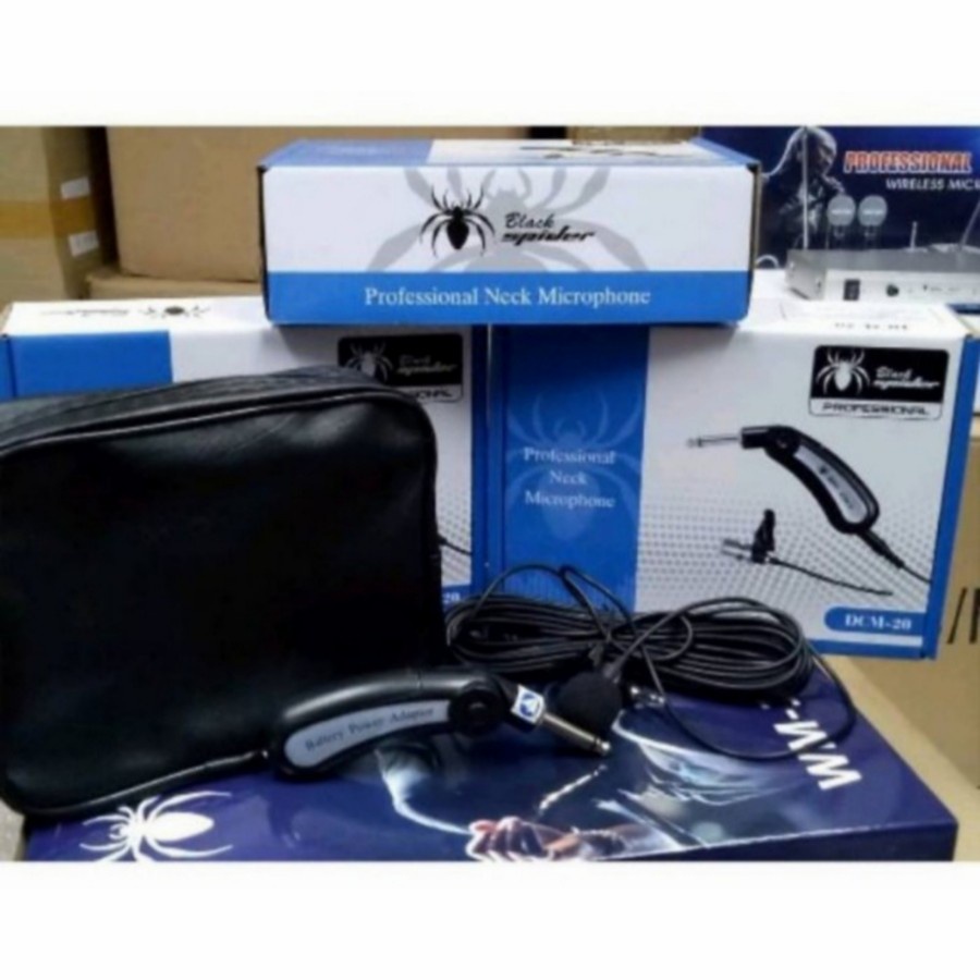 GROSIR MIC/MICROPHONE JEPIT CLIP ON BLACK SPIDER DCM 20