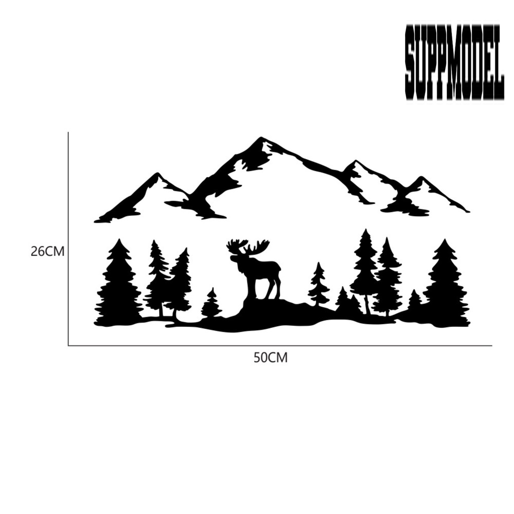 Stiker Vinyl Motif Gunung Pohon Tahan Lama Ramah Lingkungan Untuk Mobil