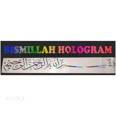 CUTTING STICKER MOBIL KALIGRAFI BISMILLAH HOLOGRAM
