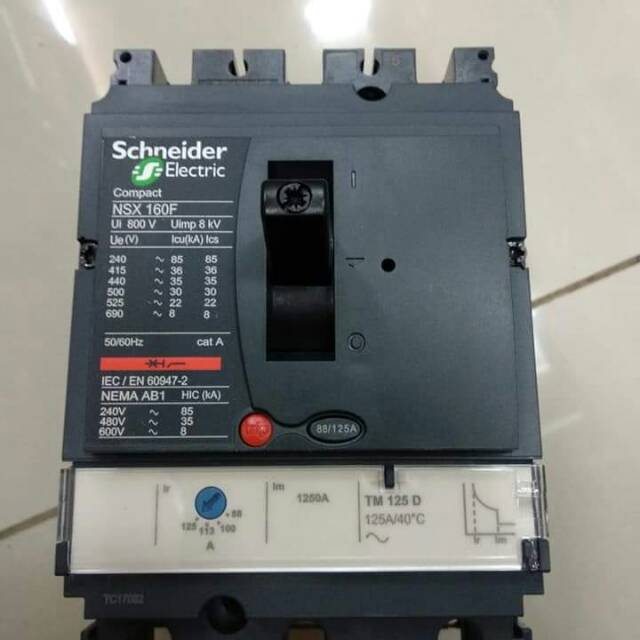 Mccb nsx 3phase 125a schneider