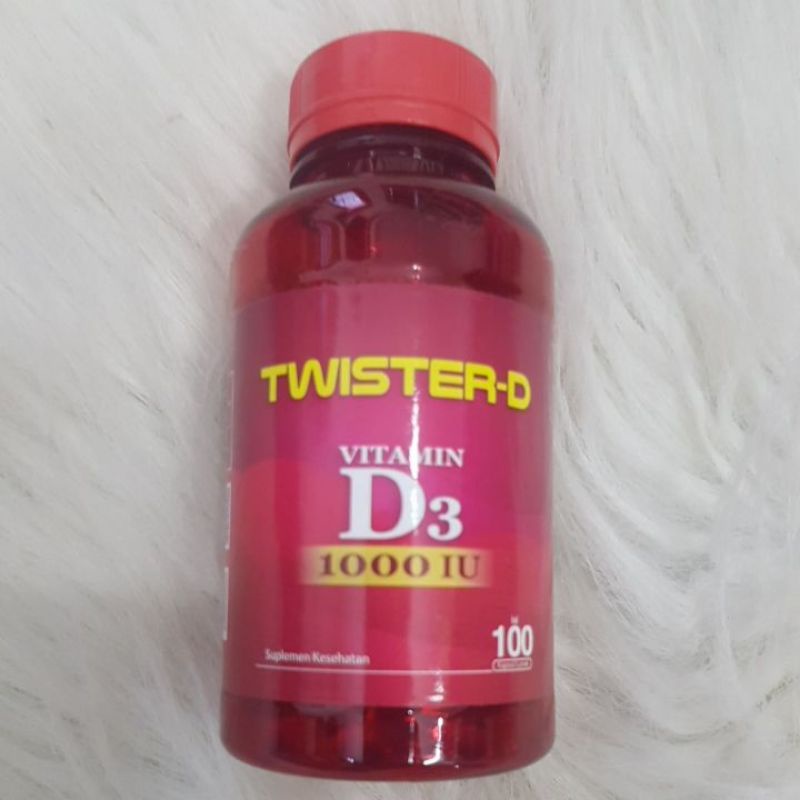 TWISTER-D Vitamin D3 1000IU isi 100 Kapsul