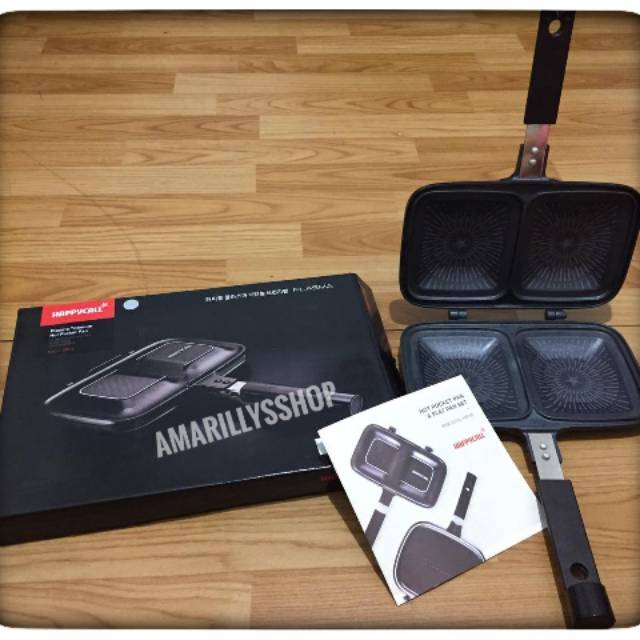 Happycall Titanium Sandwich Double Pan Ori Korea Pemanggang Roti