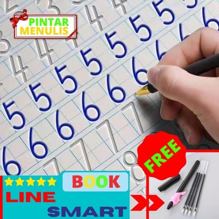 Buku Menggambar Menulis Anak-Anak Pintar Menulis Magic Book Line Smart