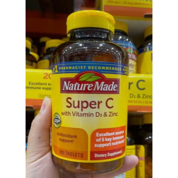 SUPLEMEN KESEHATAN NATURE MADE SUPER C VITAMIN D3 + ZINC