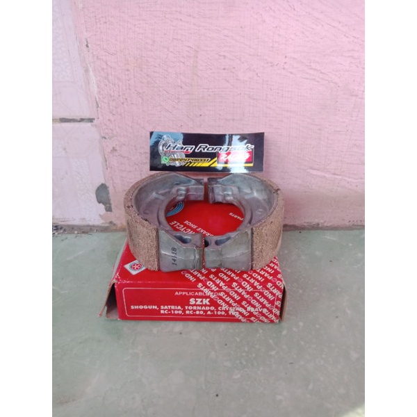 kampas rem tromol satria 2 tak smash shogun rc merk indopart