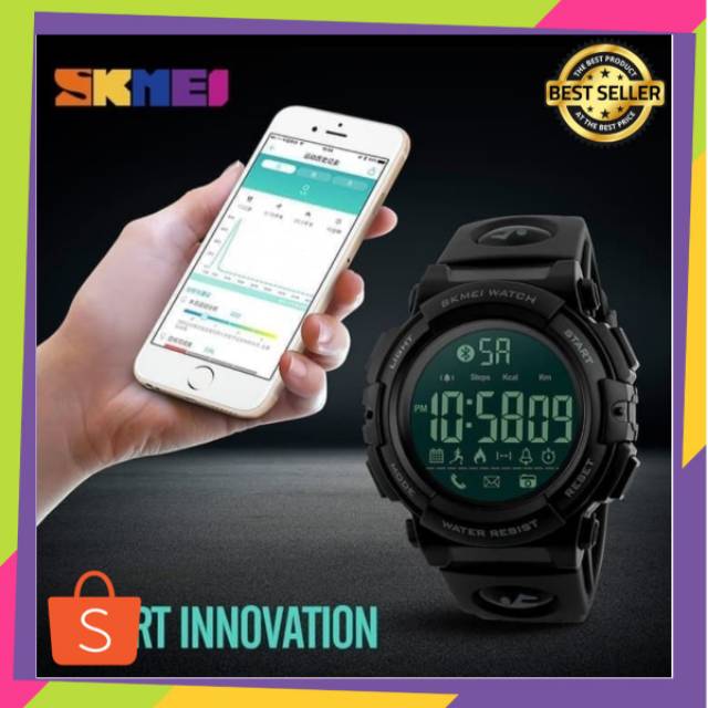Jam Tangan Pria Bluetooth - Smartwatch - Digital SKMEI Water Resistance - Jam Tangan Pria Digital