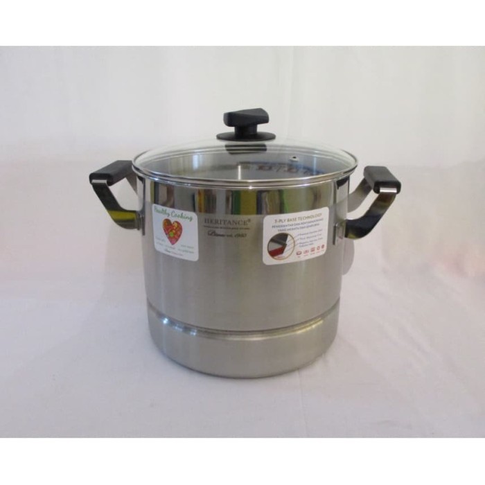 Bima Heritance Classic Stockpot with Steamer Plate 24 cm BP120324 Stainless