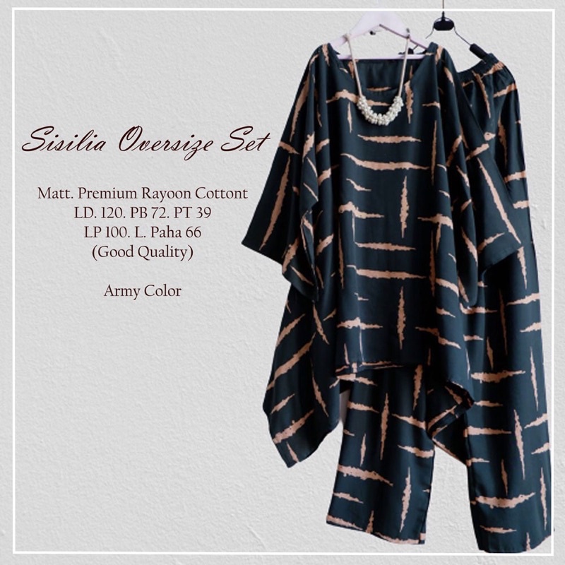 SISILIA ONE SET JUMBO SETELAN CELANA TIE DYE/ ONE SET TYDE/ DAILY SET RAYON MOTIF/PIYAMA KATUN PREMIUM