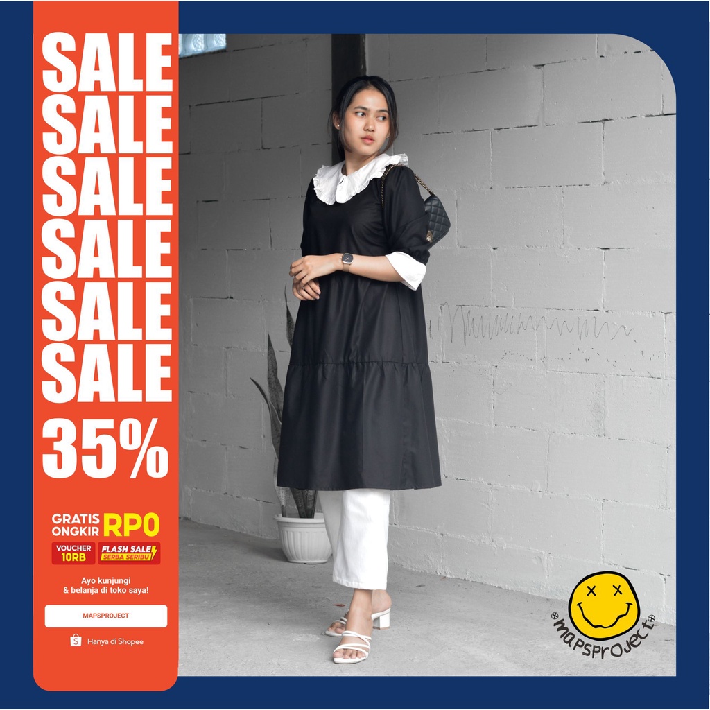 TUNIK PREMIUM HITAM POLOS || KIMONO JEPANG PRIA DAN WANITA || DRES WANITA HITAM POLOS