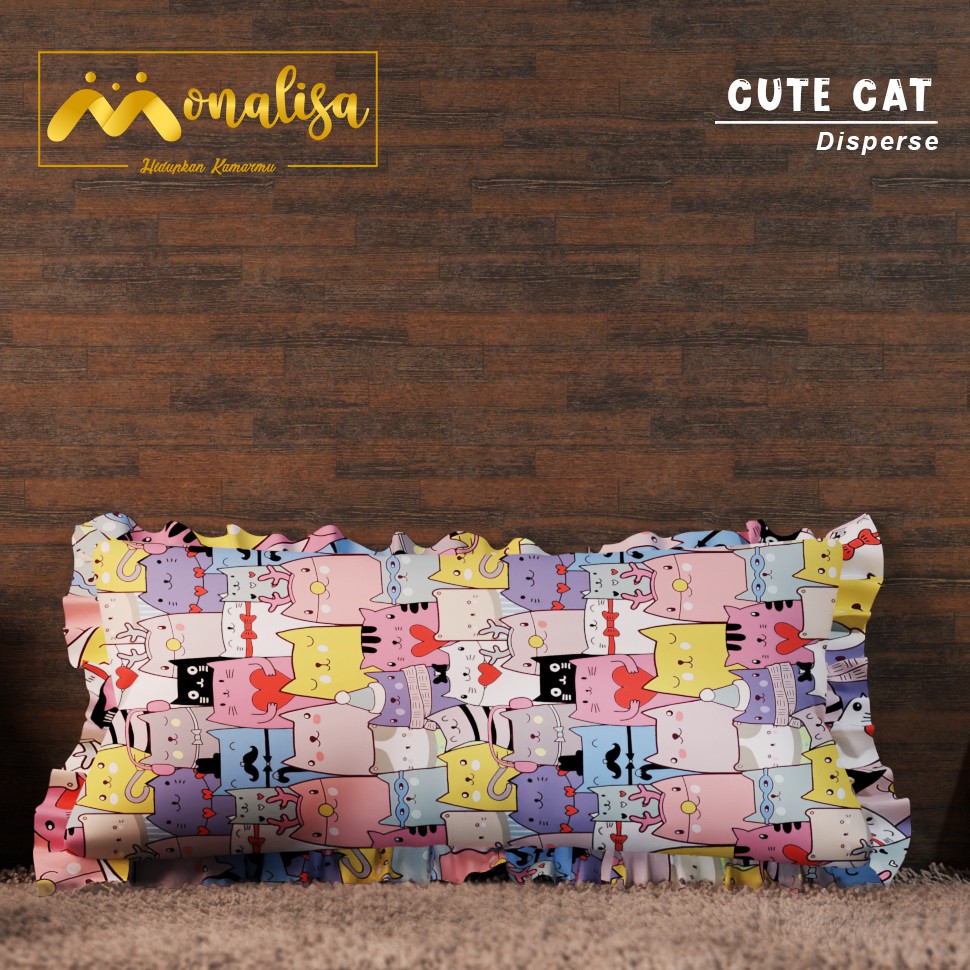 Monalisa Premium Sarung Bantal Cinta uk 45 x 95 cm motif Tabur Karakter