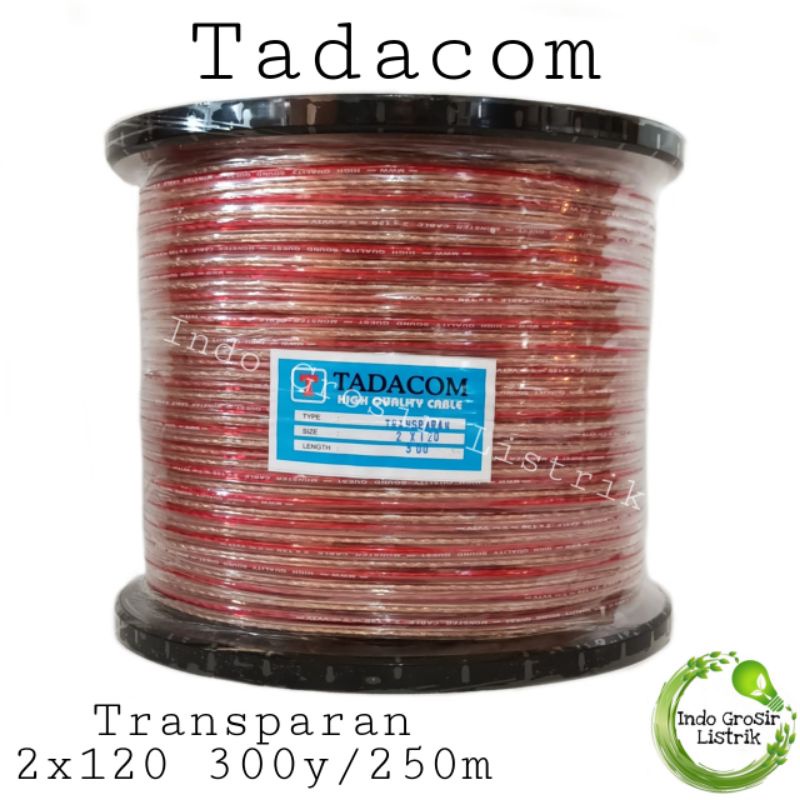 Kabel Transparan 2x120 300y Tadacom Kabel Listrik 2x120 250m Serabut Kabel Listrik Bening