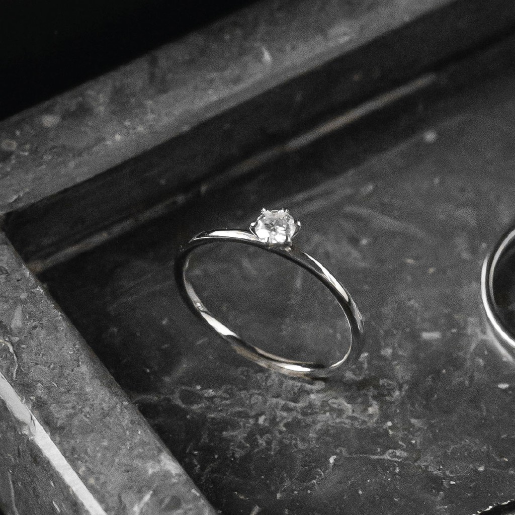 Moi Jewelry Juliet Ring 0.2ct Moissanite Cincin Wanita Whit Gold Plated