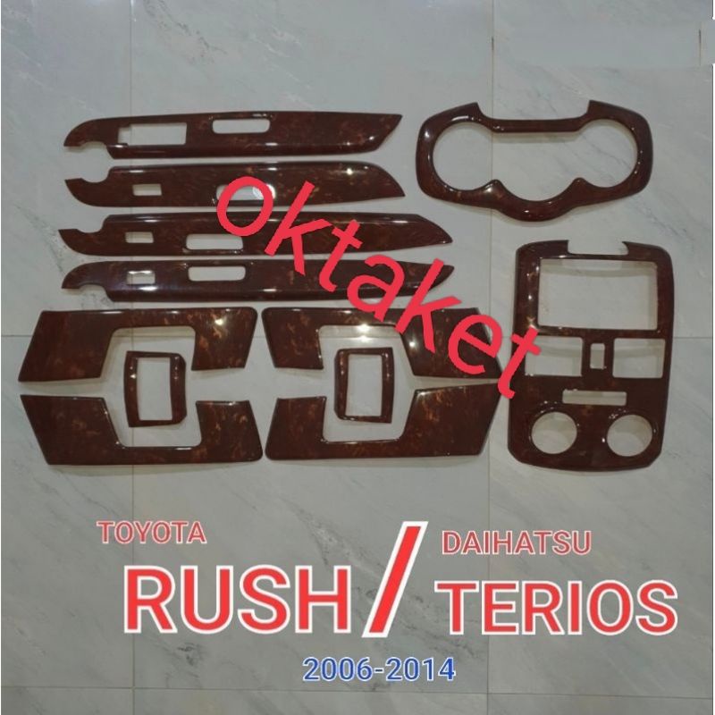 paket lengkap panel wood power window door dashboard Rush Terios lama old 2006-2014 jsl