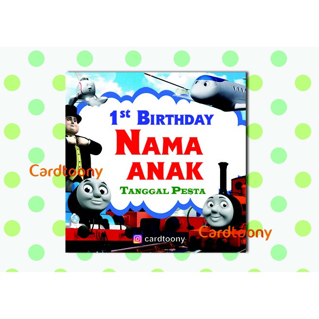 

Souvenir Kartu Ucapan Terima Kasih Thomas & Friends Ulang Tahun Thanks Card