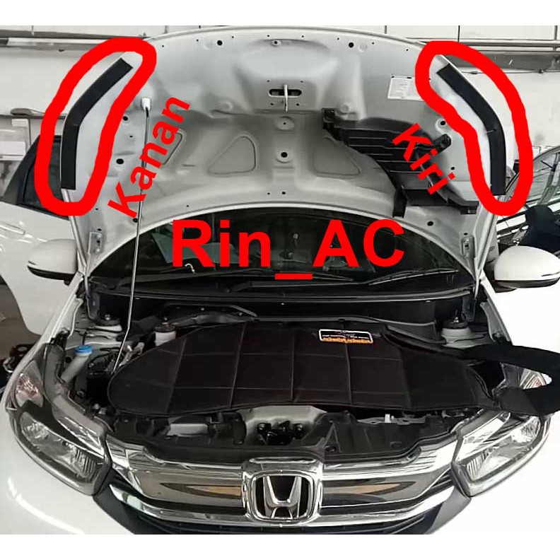 ORIGINAL Karet Seal Ujung Pojok Pinggir Bawah Pintu Kap Mesin Bagian Kanan Kiri Mobil Honda Mobilio 