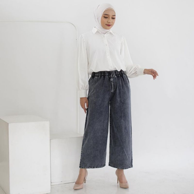 Celana Boyfriend super jumbo Lp 140 cm bahan jeans asli celana wanita jeans jumbo