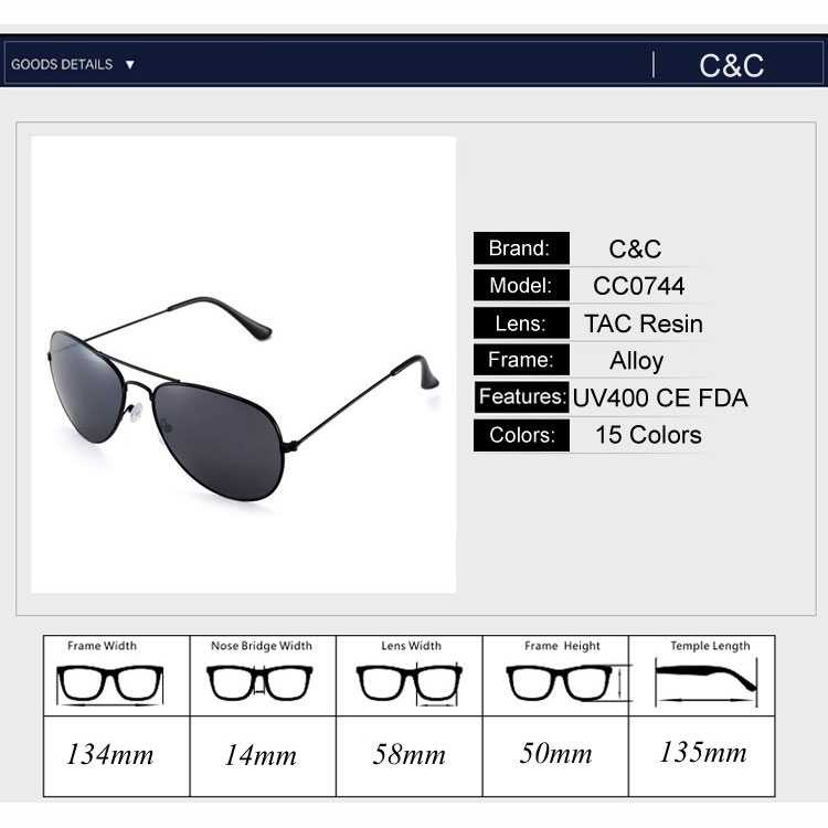 (100% BARANG ORI) Pro Acme Kacamata Aviator Pria Mirror - CC0744