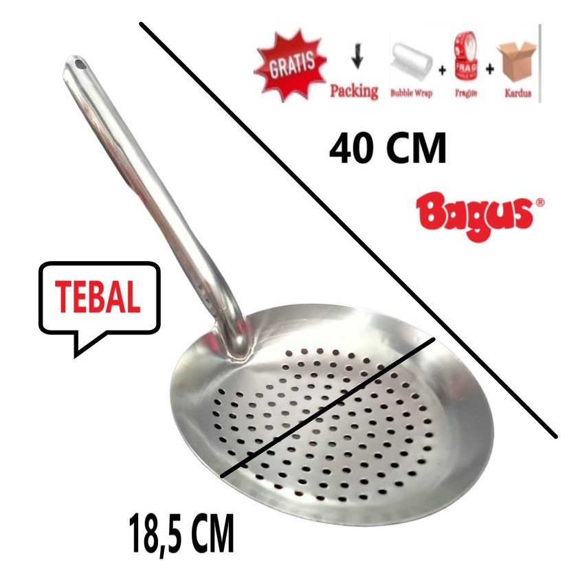 Saringan / Serok Gorengan Stainless Tebal Bolong-Bolong