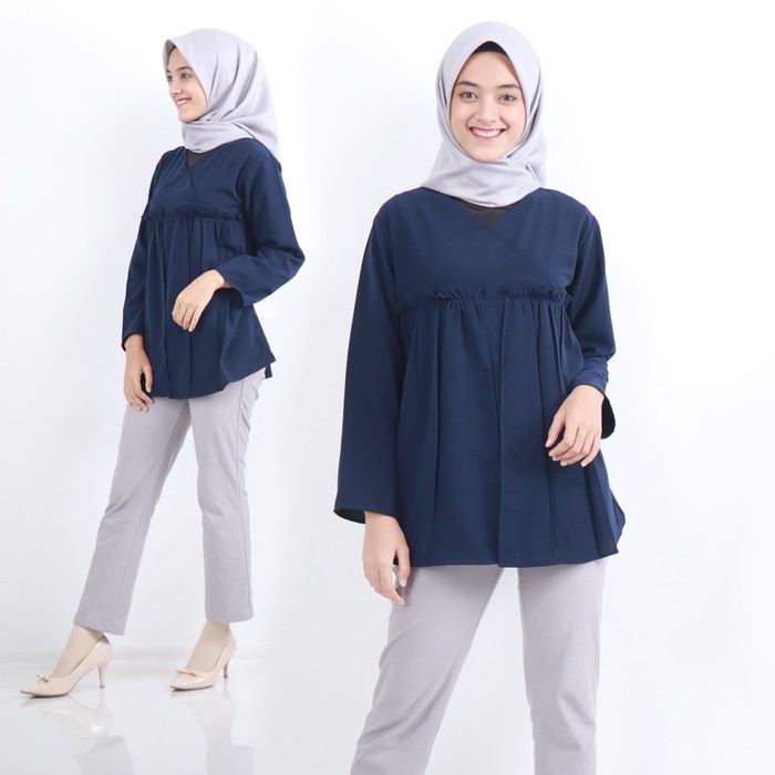 Blouse Pakaian Baju Atasan Wanita Muslim Fashion Cantik Unik Lucu Deana Shopee Indonesia