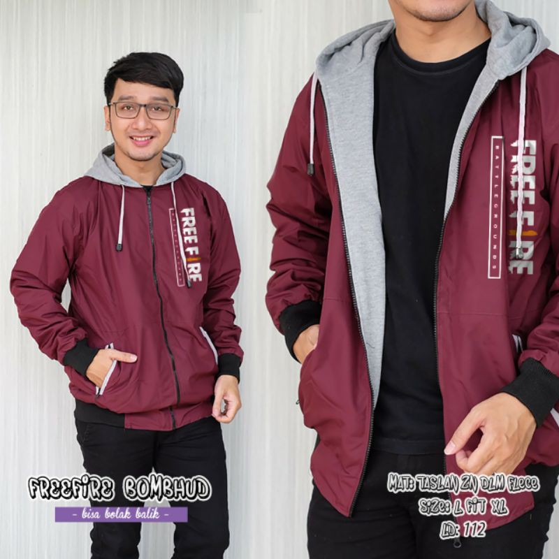 JAKET FREE FIRE / BOMBER HOODIE FREE FIRE