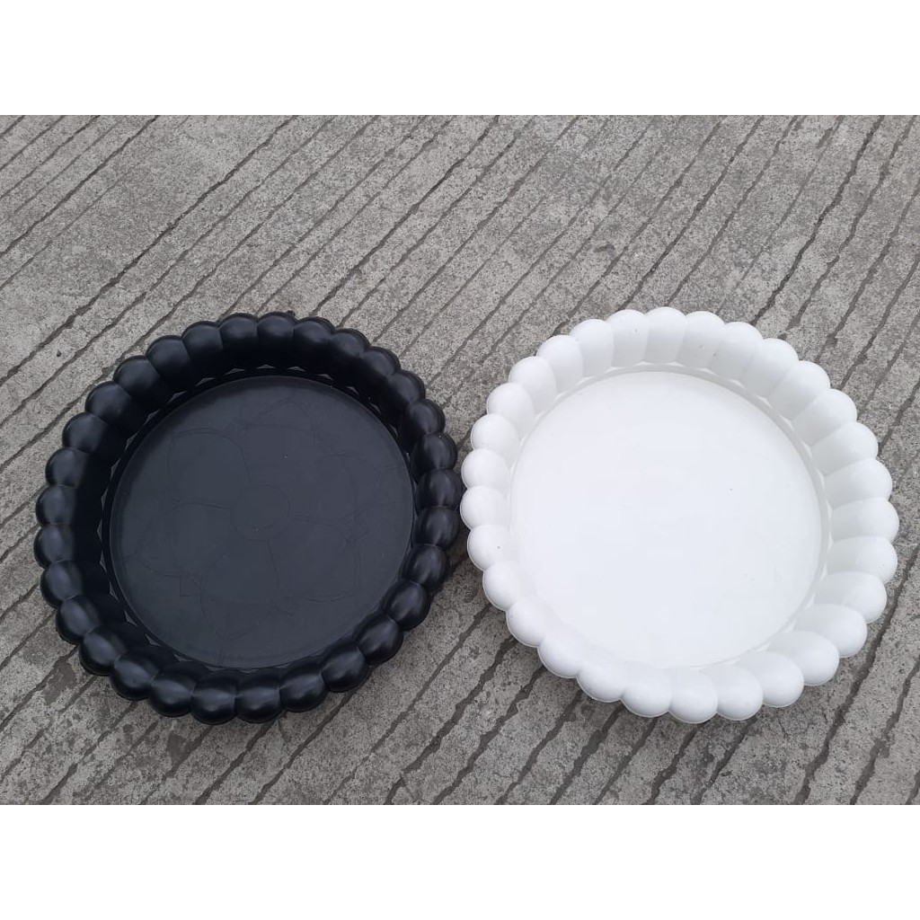 Tatakan Alas Pot 30 Putih Utk Pot 30 Cm Tray / Gbl / Eco / Citra Jaya Plastik Utk Pot Tawon Pirus 30